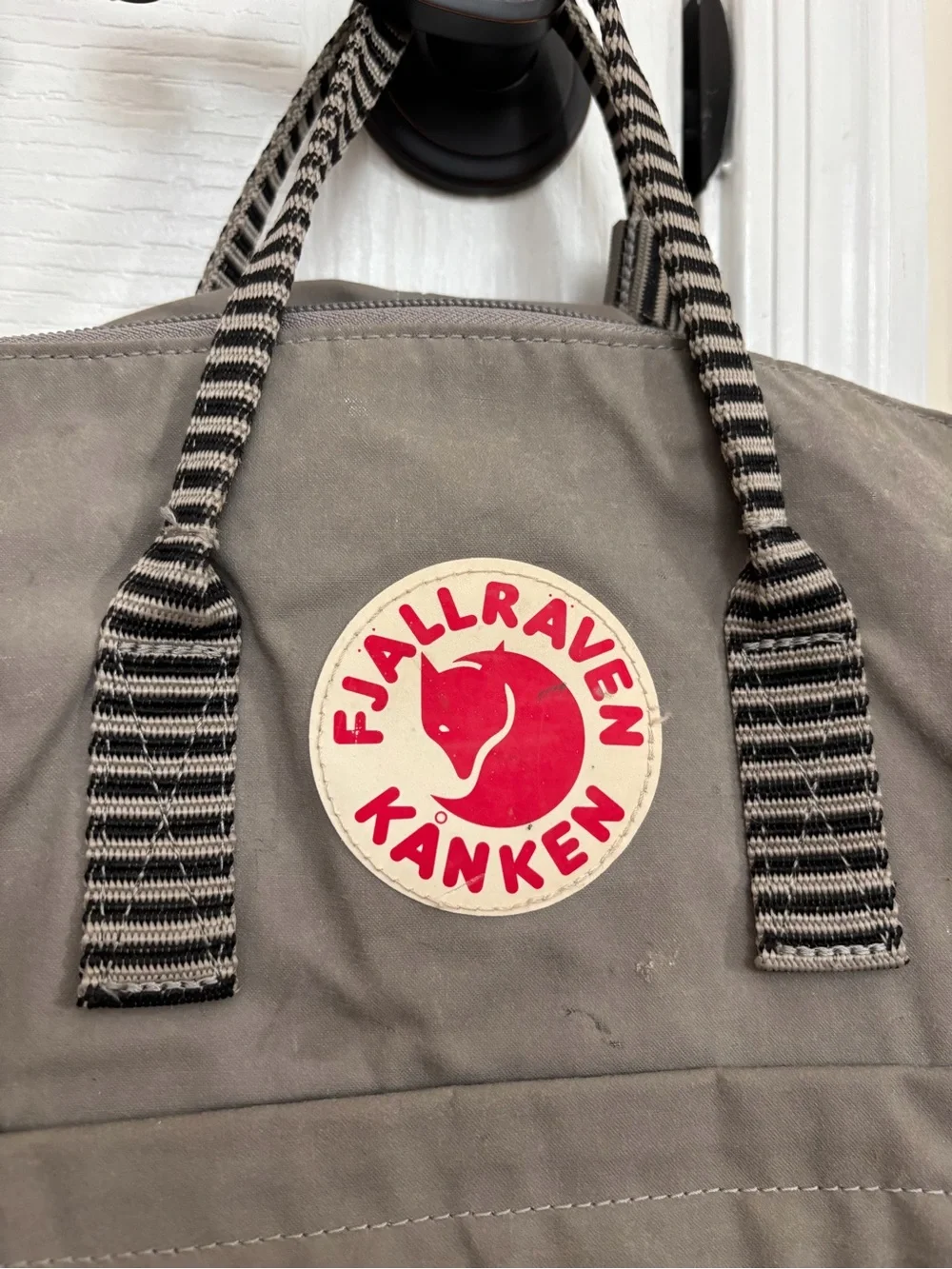Fjallraven Kanken Tote - Gray with Red Logo - Picture 1 of 4